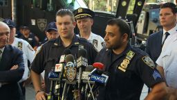 The New York police commissioner calls Sgt. Hameed Armani, right, and Officer Peter Cybulski heroes.
