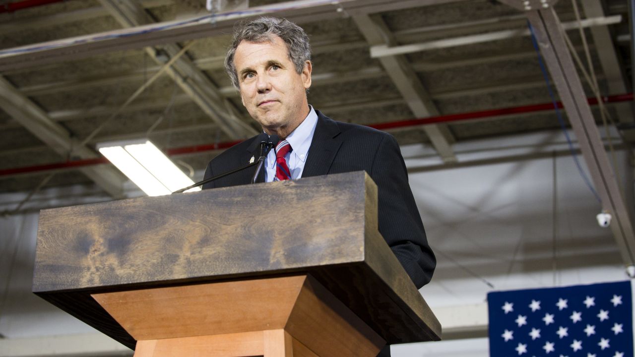 Sen. Sherrod Brown speaks at a campaign rally for Democratic presidential candidate Hillary Clinton on June 13, 2016 in Cleveland, Ohio.  (Photo by Angelo Merendino/Getty Images)