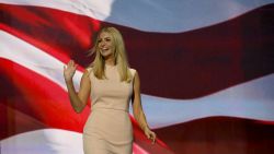 Ivanka Trump takes the stage during the final day of the 2016 Republican National Convention at Quicken Loans Arena in Cleveland, Ohio, July 21, 2016.