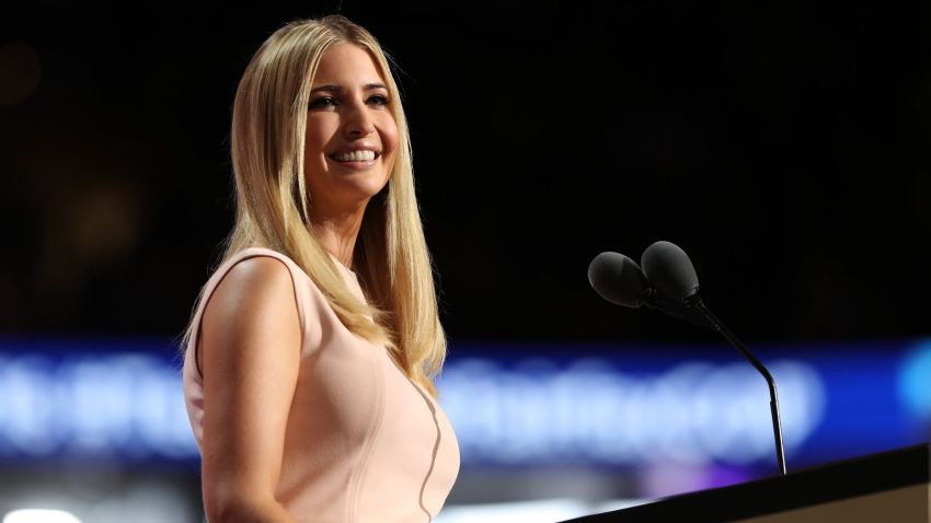 Ivanka Trump delivers a speech during the evening session on the fourth day of the Republican National Convention on July 21, 2016 at the Quicken Loans Arena in Cleveland, Ohio.