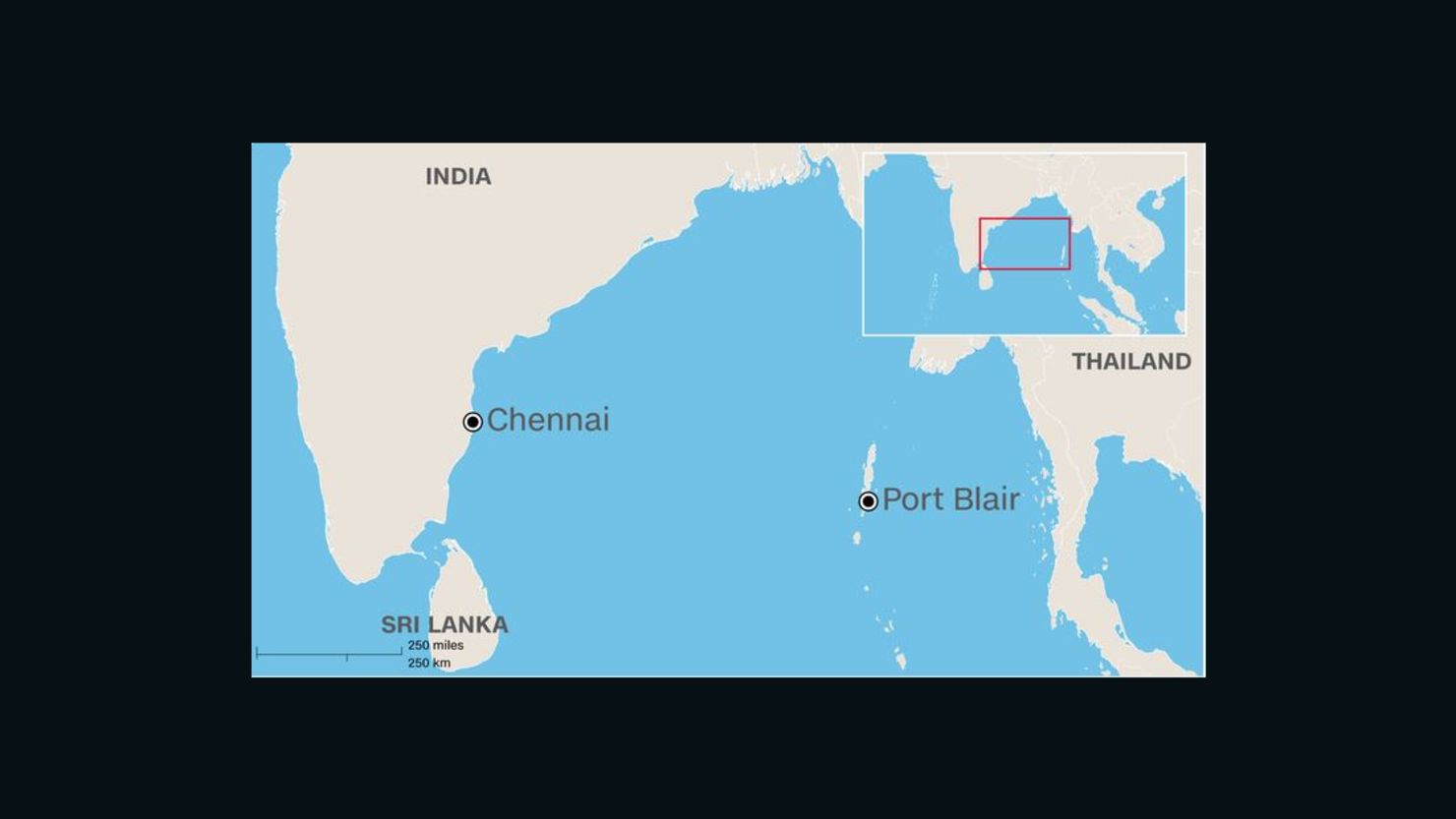 The missing Indian Air Force plane took off from Chennai, India, on the morning of Friday, July 22, 2016, and was scheduled to land at Port Blair.