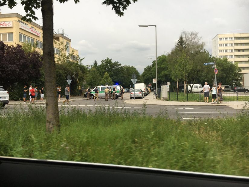 Streets were blocked by police near the mall.