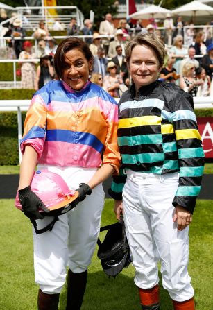TalkTalk CEO Dido Harding (right) finished second in 2015 and has ridden in all but one staging of the Magnolia Cup. Harvey Nichols group marketing and creative director Shadi Halliwell (left) made her debut last year. 