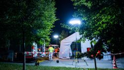 MUNICH, GERMANY - JULY 22:  A mobile care and help center is erected in a parking area of a Kentucky Fried Chicken near the Olympia Einkaufzentrum (OEZ) after a shooting at the shopping mall on July 22, 2015 in Munich, Germany. According to reports, nine people have been killed and an unknown number injured in a shooting at a shopping centre in the north-western Moosach district in Munich. (Photo by Joerg Koch/Getty Images)