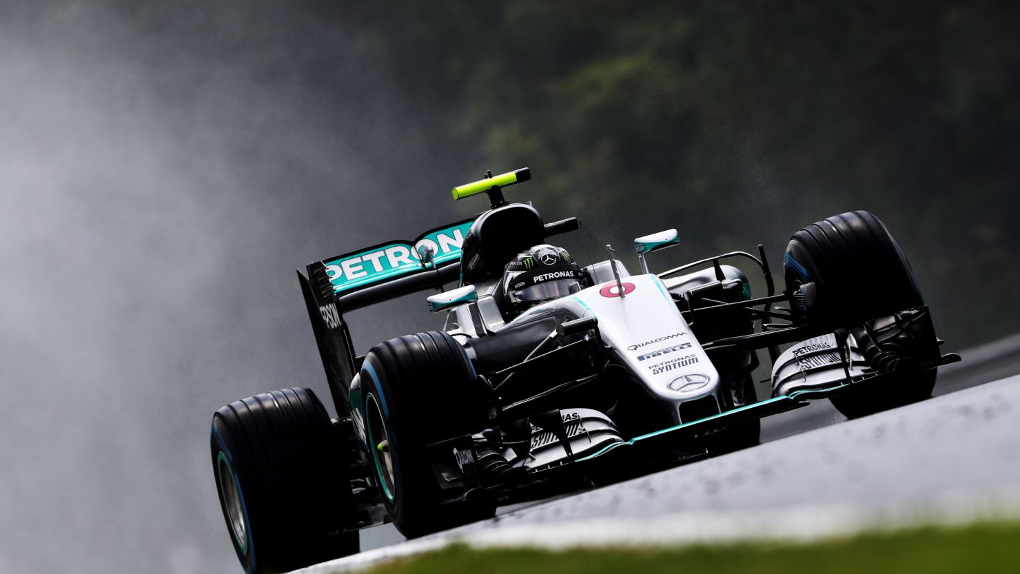Nico Rosberg on track during qualifying for the Hungarian Grand Prix.