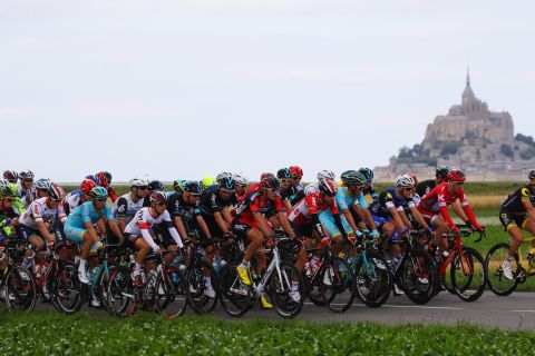 The race began three weeks ago in Le Mont-Saint-Michel, France. 