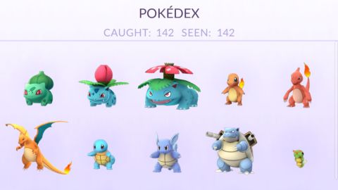 A screenshot of Johnson's Pokedex shows that he has caught 142 different Pokemon. 