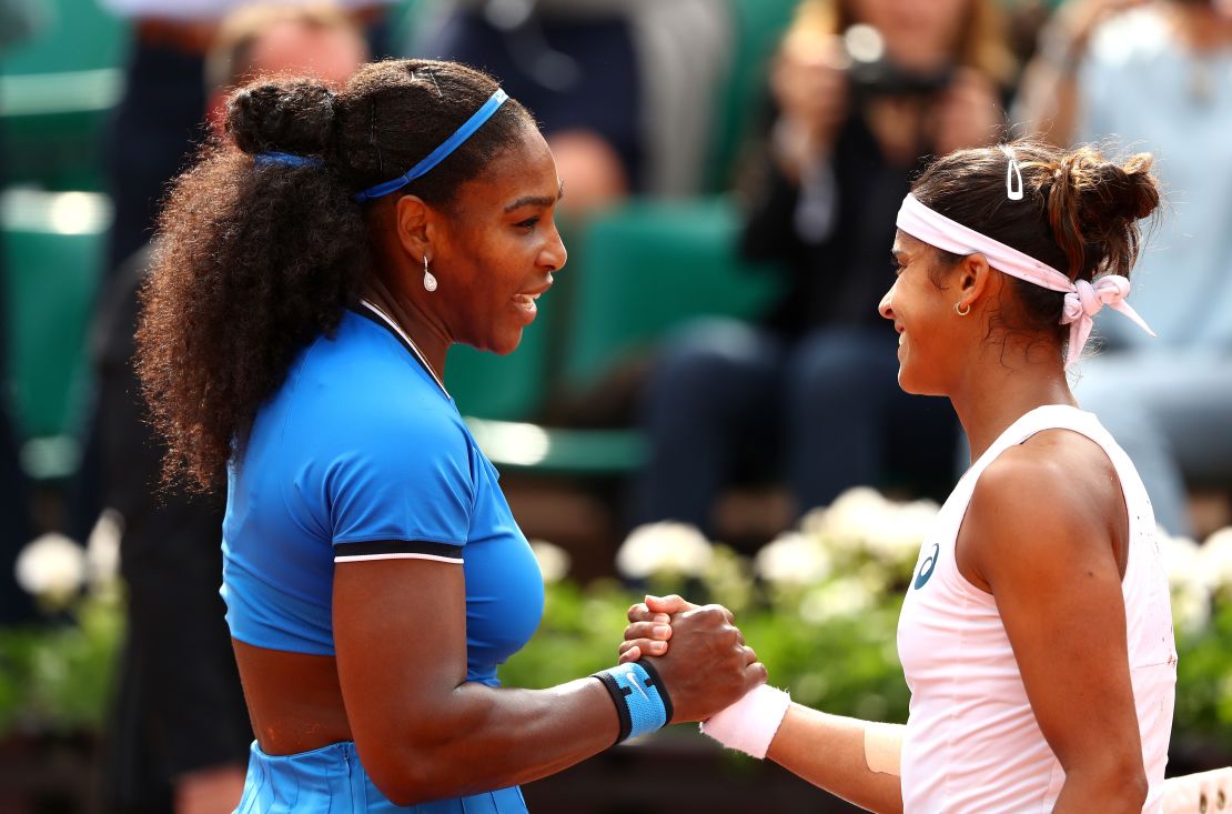 Pereira played Serena at Roland Garros 2016.