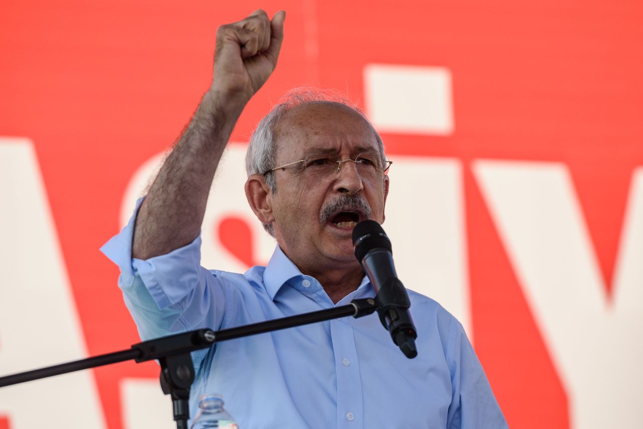 "We are all together in Taksim today," Kemal Kilicdaroglu, leader of the opposition, told supporters. "Today is a day we made history all together," 