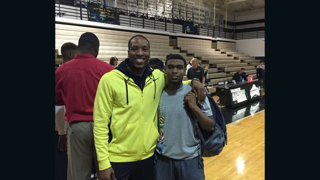 Fort Myers victim Stef'An Strawder right, with mentor Dwayne Jackson.