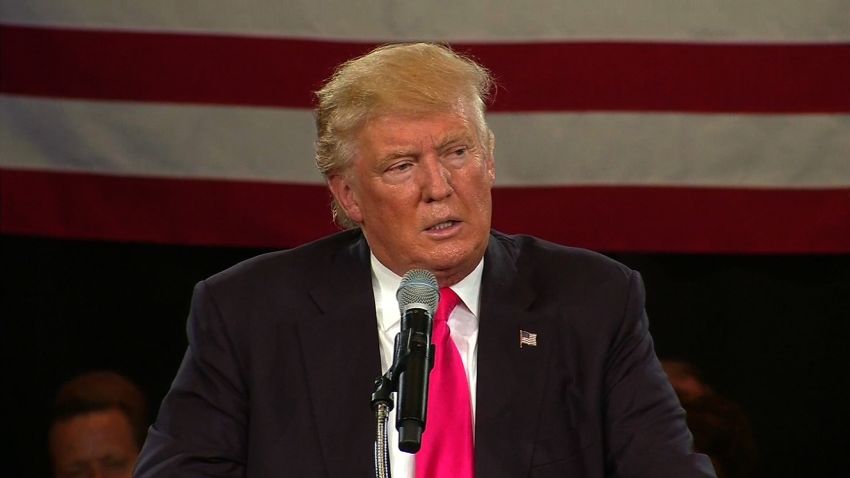 Donald Trump speaks at a rally in Roanoke, Virginia