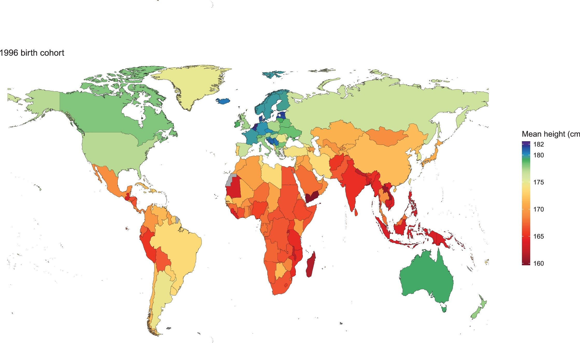 How humans have changed in height in the last 100 years