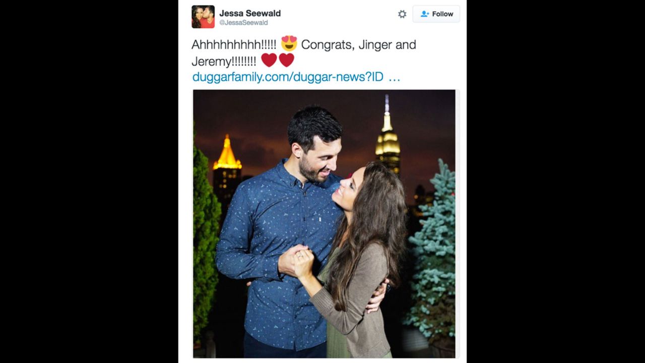 Jinger Duggar and Jeremy Vuolo announced their engagement in July and got married in November, according to People magazine.