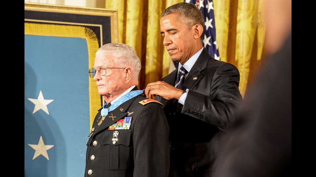 U.S. President Barack Obama awards the Medal of Honor to retired Army Lt. Col. Charles Kettles on Monday, July 18. Kettles, now 86, is credited with <a href="http://www.cnn.com/2016/07/18/politics/medal-of-honor-recipient-charles-kettles-vietnam-war-helicopter-commander/" target="_blank">saving the lives of 40 soldiers during the Vietnam War.</a>
