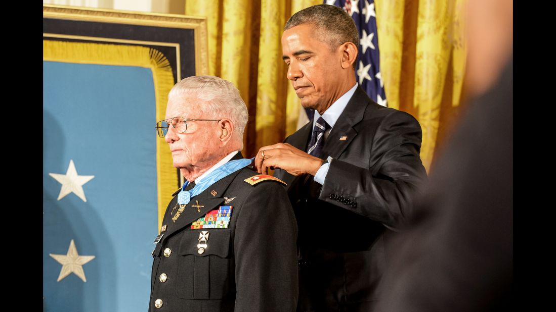 U.S. President Barack Obama awards the Medal of Honor to retired Army Lt. Col. Charles Kettles on Monday, July 18. Kettles, now 86, is credited with <a href="http://www.cnn.com/2016/07/18/politics/medal-of-honor-recipient-charles-kettles-vietnam-war-helicopter-commander/" target="_blank">saving the lives of 40 soldiers during the Vietnam War.</a>