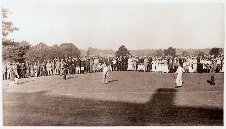 Baltusrol's Old Course hosted five major tournaments before the club was extensively redeveloped, including the 1915 U.S. Open (pictured). Four-time U.S. amateur champ Jerry Travers won his only U.S. Open title -- by one shot -- and retired soon after. 