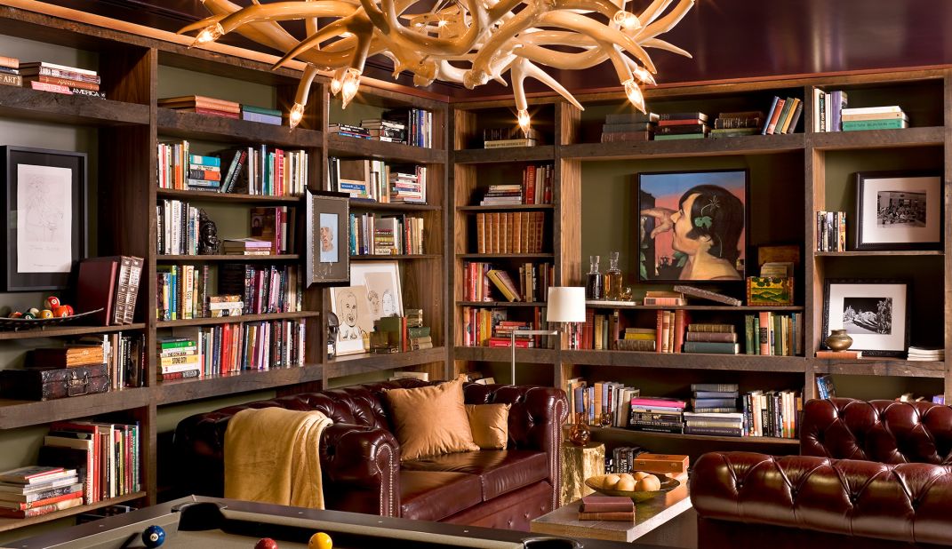 The retro billiards room stocked with books and magazines is just parts of the charms of the eclectic Nines hotel in Portland.