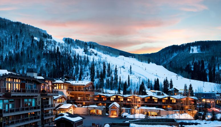Manor Vail Lodge, perched on the banks of Gore Creek at the base of Vail Mountain in Colorado, houses suites that are individually decorated -- though all are outfitted with wood-burning fireplaces and private terraces. 