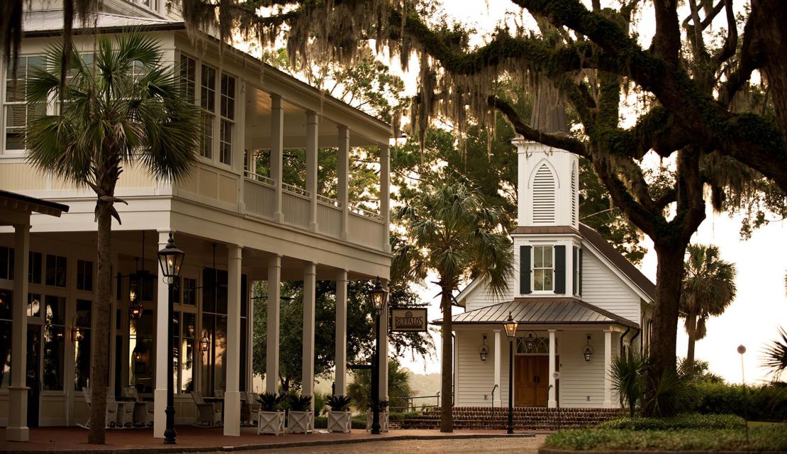 The main River House -- with its gabled roof and antebellum architecture -- is a highlight of Montage Palmetto Bluff.