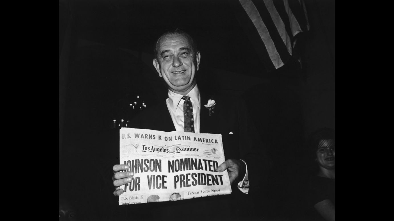 Kennedy surprised many by offering the vice presidential slot to Johnson, his chief rival from Texas. Johnson had announced his candidacy only a week before the convention but couldn't win enough delegates to overtake Kennedy.