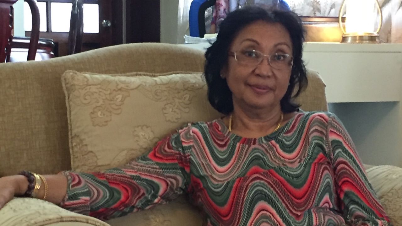 Sakinab Shah, sister of Malaysia Airlines flight 370 chief pilot Zakinab Shah.