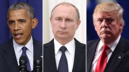 Barack Obama Vladimir Putin Donald Trump composite