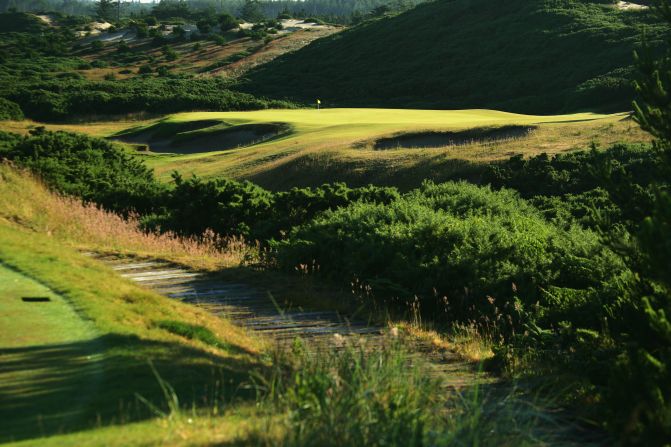 Along with Pacific Dunes -- whose 208-yard par-three 17th hole is pictured -- Doak's top-100 entries also include Ballyneal in Colorado and Barnbougle Dunes in Tasmania, Australia.