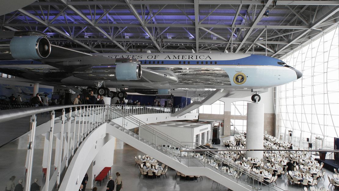 A Boeing 707 -- used by U.S. Presidents Jimmy Carter, Gerald Ford, Richard Nixon and George Bush -- is housed in Air Force One Pavilion at the Ronald Reagan Presidential Library in California.