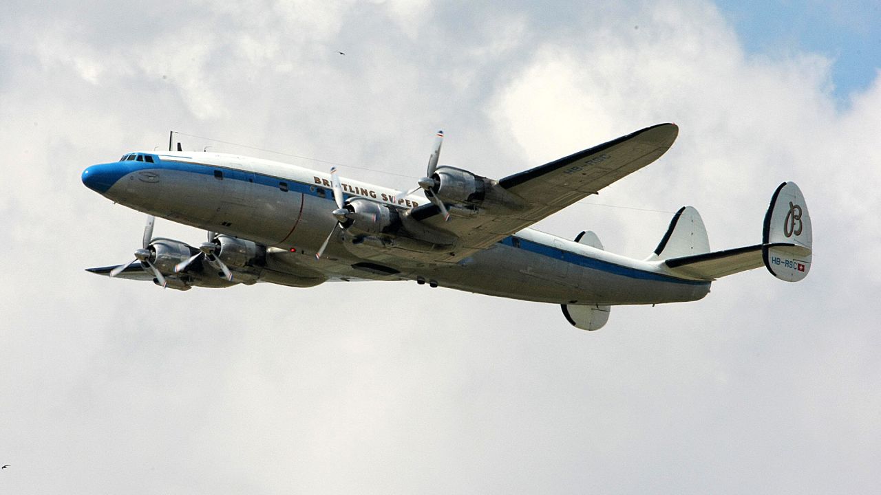 The Super Constellation was known for its distinctive triple tail. 