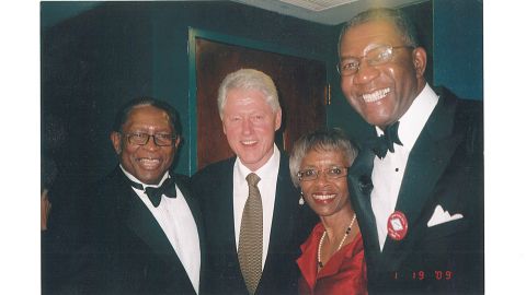 Hiram McBeth, far left, with Bill Clinton.
