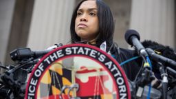 BALTIMORE, MD - MAY 01:  Baltimore City State's Attorney Marilyn J. Mosby announces that criminal charges will be filed against Baltimore police officers in the death of Freddie Gray on May 1, 2015 in Baltimore, Maryland. Gray died in police custody after being arrested on April 12, 2015.  (Photo by Andrew Burton/Getty Images)