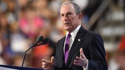 Michael Bloomberg speaks on the third evening session of the Democratic National Convention at the Wells Fargo Center in Philadelphia, Pennsylvania, July 27, 2016.