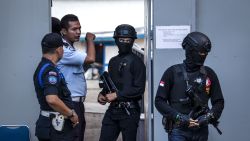 CILACAP, CENTRAL JAVA, INDONESIA - JULY 27:  Indonesian police walk as guard at Wijayapura port, which is the entrance gate to Nusakambangan prison as Indonesia prepare for third round of drug executions on July 27, 2016 in Cilacap, Central Java, Indonesia. According to reports, Indonesia is likely to resume executions of 14 prisoners on death row this week. Fourteen prisoners, including inmates from Nigeria, Pakistan, India, South Africa, and four Indonesians, have been moved to isolation holding cells at Nusa Kambangan, off Central Java.  (Photo by Ulet Ifansasti/Getty Images)