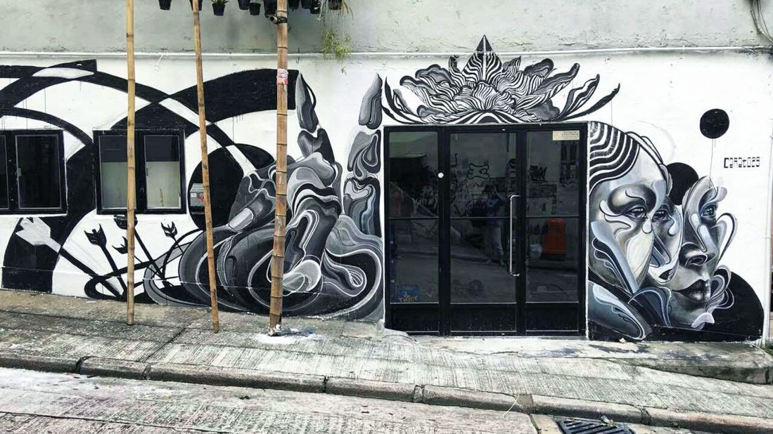 Recently, Air Ink was used to create murals on the streets of Hong Kong. 