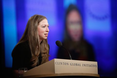 Chelsea speaks during the closing session of the Clinton Global Initiative in September 2015.