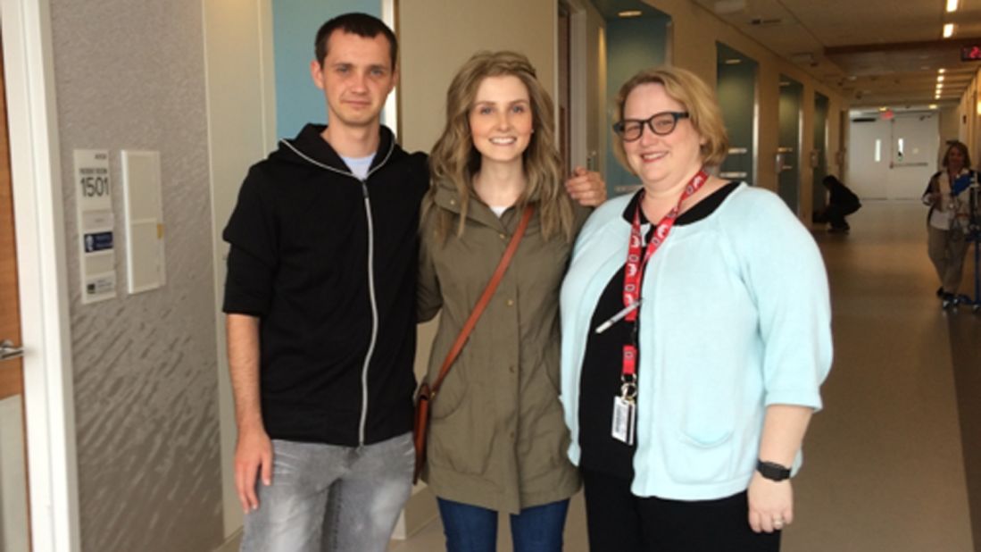 When Hester met her bone marrow donor, Galinsky, just before her wedding in April, she was able to introduce him to her lead doctor, Dr. Rebecca Klisovic. 