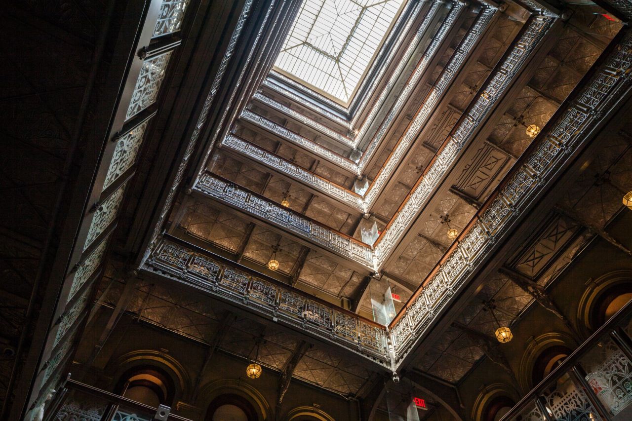 The Beekman's imposing 9-story atrium was once lined with more than 200 offices occupied by attorneys, publishers, architects and advertising agencies.