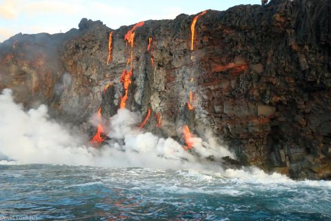 The U.S. Geological Survey says this lava flow poses no immediate threat to nearby communities.