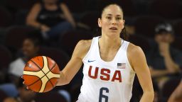 LOS ANGELES, CA - JULY 25:  Sue Bird #6 of USA Basketball Women's National team takes the ball down court during the game at Galen Center on July 25, 2016 in Los Angeles, California.  (Photo by Jayne Kamin-Oncea/Getty Images)