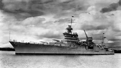 The USS Indianapolis, at Pearl Harbor in 1937, won 10 battle stars during World War II and delivered components of the atomic bomb that was dropped on Hiroshima, Japan. It was lost to a Japanese submarine on July 30, 1945, and about 800 men went into the sea. Only 316 survived<strong> </strong>the nearly five-day ordeal in the water.