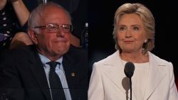 Hillary Clinton Bernie Sanders Split DNC convention July 28 2016