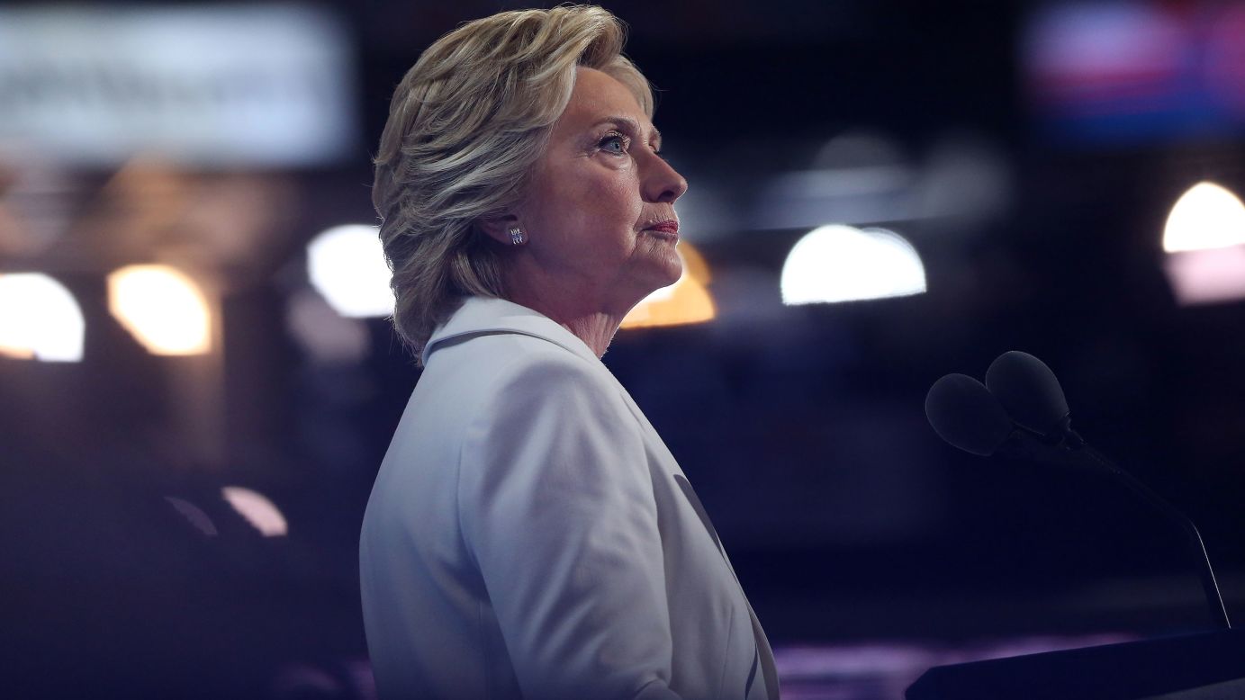 Hillary Clinton accepts the Democratic Party's nomination for president at the Democratic National Convention in Philadelphia on July 28, 2016. The former first lady, U.S. senator and secretary of state was the first woman to lead the presidential ticket of a major political party. 