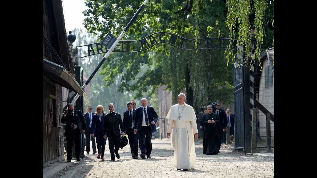 Reacting to recent violence, Francis warned "the world is at war" days before visiting Auschwitz.