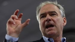 Democratic vice presidential nominee U.S. Sen. Tim Kaine (D-VA) speaks during a campaign rally with democratic presidential nominee former Secretary of State Hillary Clinton at Temple University on July 29, 2016 in Philadelphia, Pennsylvania.