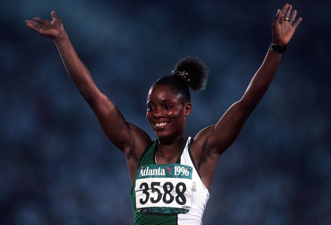 Chioma Ajunwa at the Atlanta games in 1996.