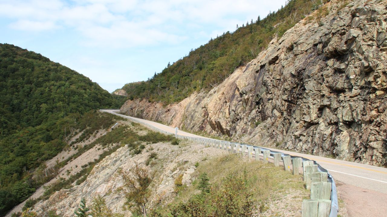 A northern stretch of the Cabot Trail snakes across Cape Breton Highlands National Park.