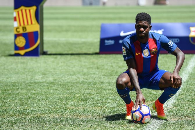 France defender Samuel Umtiti moved to the Spanish champion on July 30, signing a five-year deal after Barca paid French side Lyon €25 million ($27.9 million).