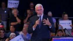 NS Slug: NV: PENCE: CAPT KHAN IS AN AMERICAN HERO  Synopsis: Mother of service member booed over Khan question at Mike Pence rally; Pence responds  Keywords: 2016 ELECTION NEVADA REPUBLICAN POLITICS PRESIDENTIAL CANDIDATE