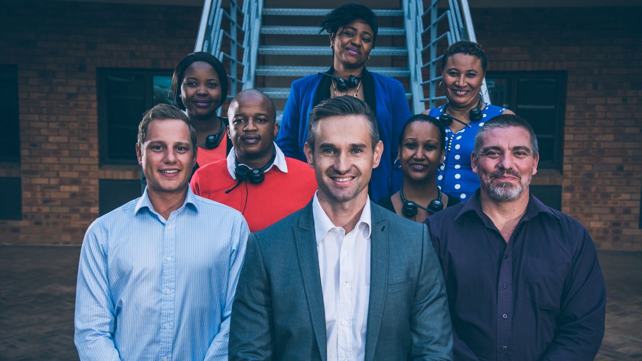 The product is the brainchild of Johannesburg- based entrepreneur, Jaco Gerritts (center) and his team.