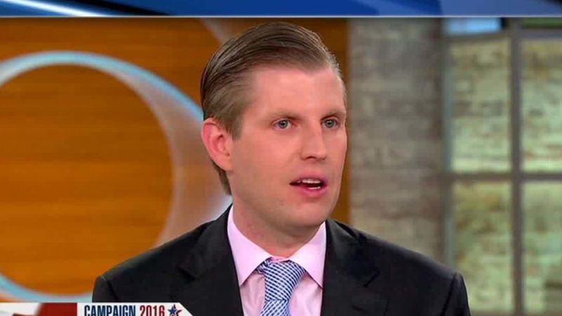 Eric Trump: Ivanka ‘too strong’ to allow harassment | CNN Politics